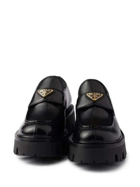 Pantofi loafer Prada cu platformă negru