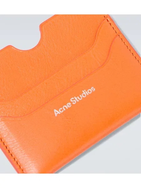 Portofel Acne Studios din piele portocaliu