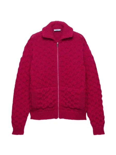 Cardigan Prada de lână roz