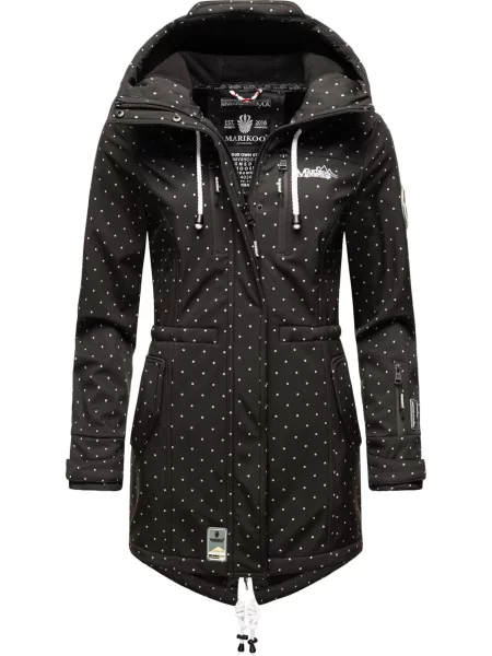 MARIKOO Funkcionalen plašč Zimtzicke črna bela