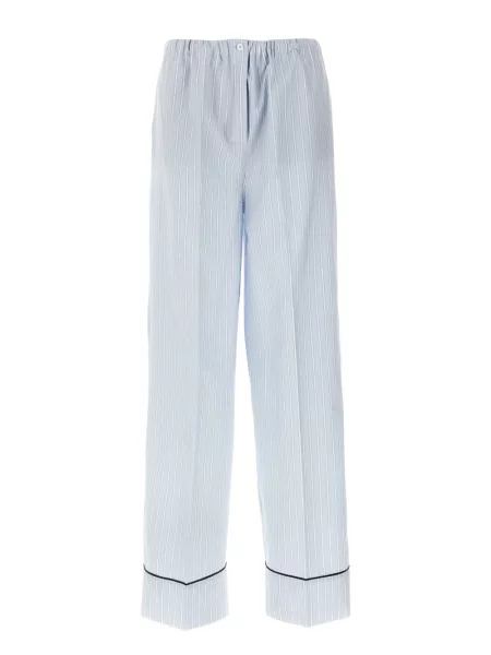 Pantaloni Prada cu dungi albastru