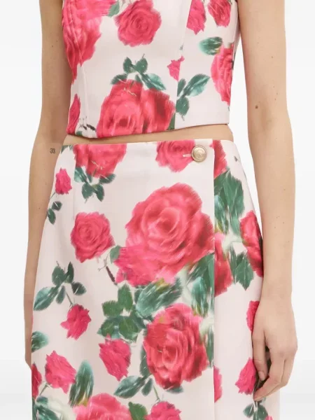 Fusta mini Guess cu model floral roz