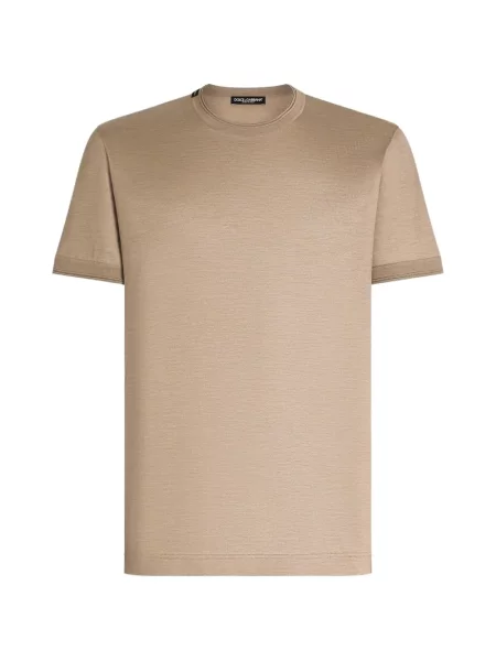Tricou Dolce & Gabbana de mătase maro