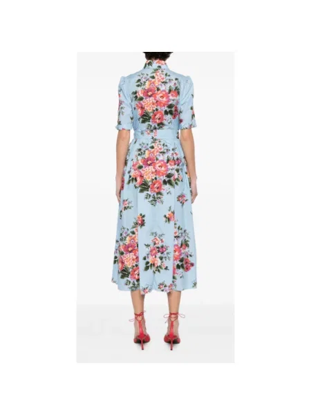 Sukienka midi Dolce And Gabbana z paskiem niebieska