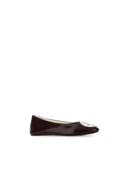 Balerinki Tory Burch skórzane czerwone