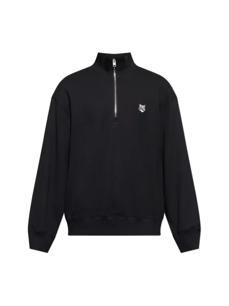 Bluza Maison Kitsune ze stójką czarna