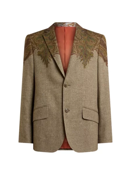 Geacă Etro de lână cu imagine cu model paisley
