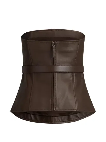 Sutien Ralph Lauren Collection din piele maro
