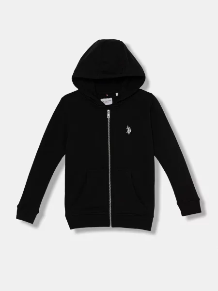 U.S. Polo Assn. кофта яка розстібається з капюшоном дитяча з бавовною