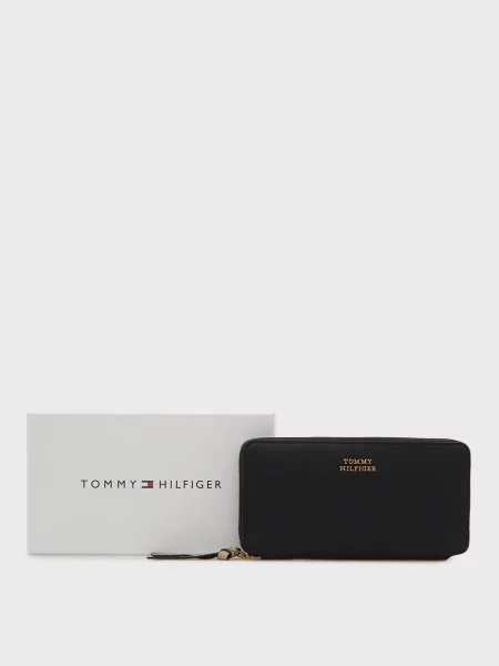 Кожаный кошелек Tommy Hilfiger черный