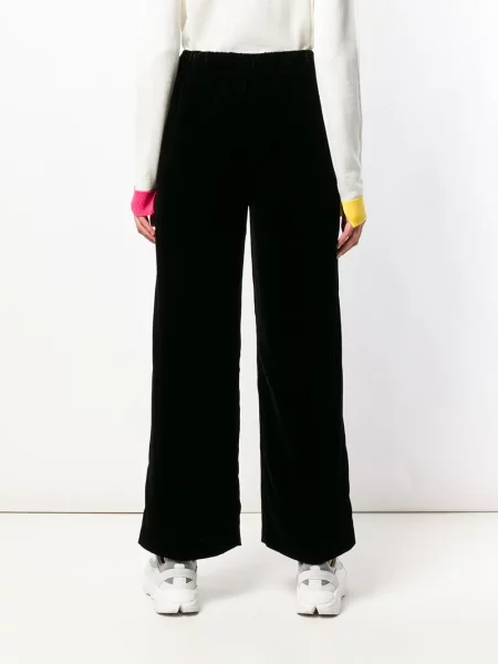 Pantaloni Aspesi din velur alergare negru