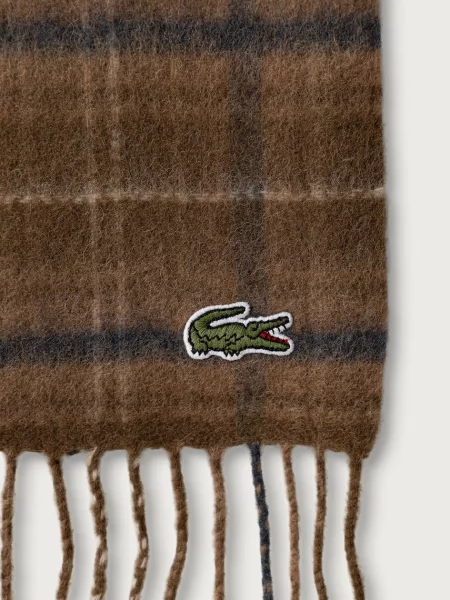 Lacoste fular cu lână maro