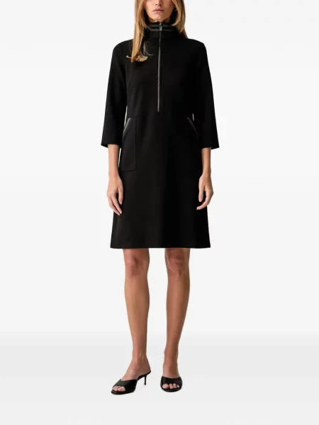 Gulerat rochie mini Joseph Ribkoff cu dungi negru