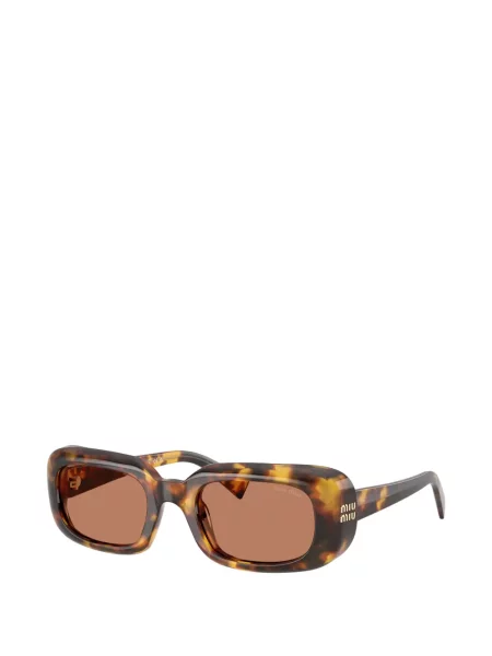 Правоъгълни слънчеви очила Miu Miu Eyewear кафяво