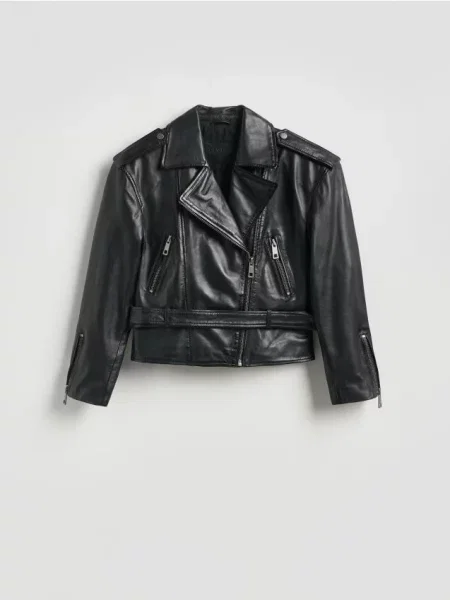 Reserved Jachetă ramones din piele negru