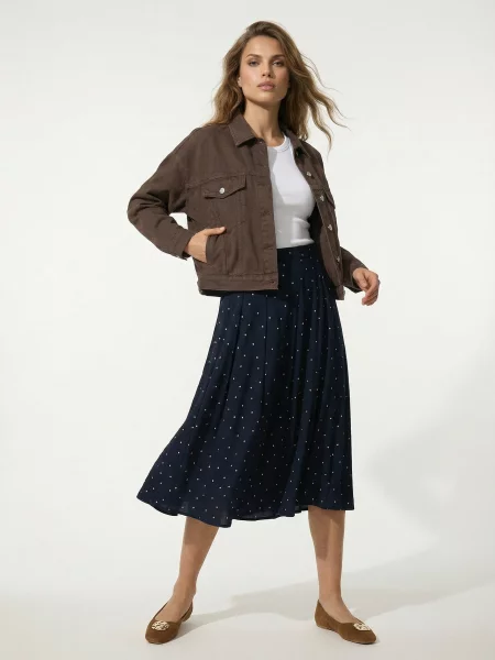 Юбка миди Sinsay в горошек