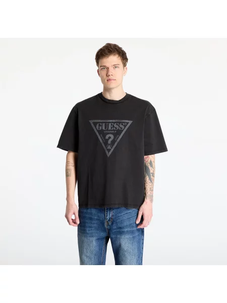 Тениска GUESS Originals Go Vintage Triangle Tee Jet Black Multi M черно
