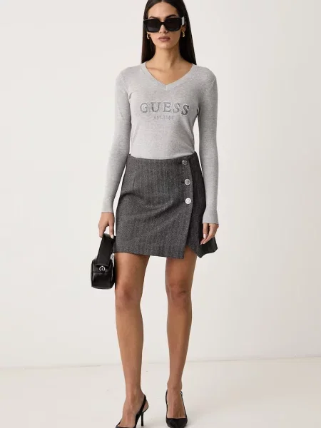 Guess pulover pentru femei cu vâscoză HANNAH gri