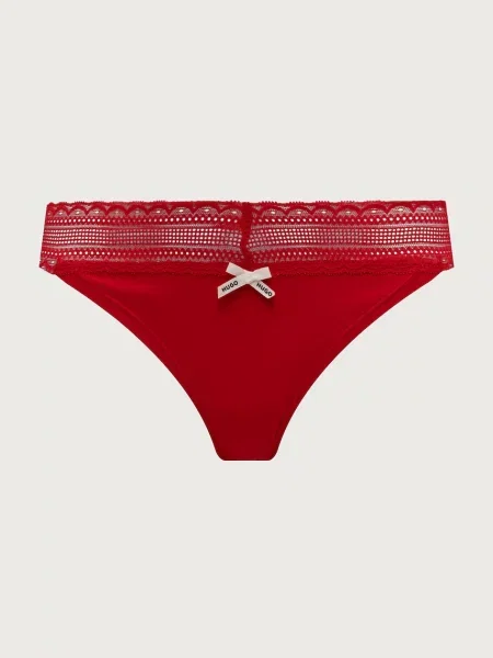 HUGO tangá dámske s elastanom TRIPLET LACE STRING
