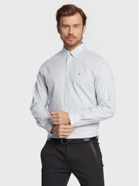 Tommy Hilfiger Košile Oxford Modrá Regular Fit bílá