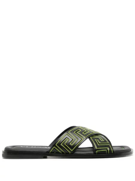 Papuci Versace din piele negru