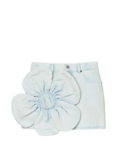 Fustă din denim Marc Jacobs cu aplicații albastru