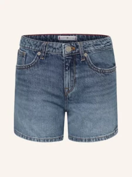 Tommy Hilfiger Džínové Šortky Skinny Fit mediumused modré