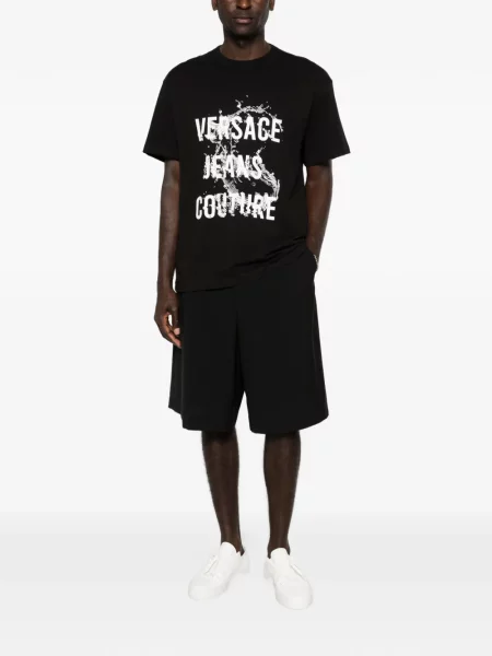 Grafički majica Versace Jeans Couture crna