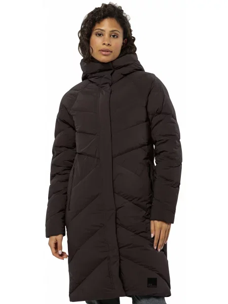 Пуховик Jack Wolfskin Marienplatz coat w rds коричневий