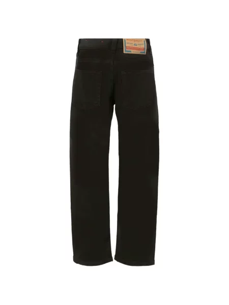 Jeansy straight leg dziecięce Diesel czarne