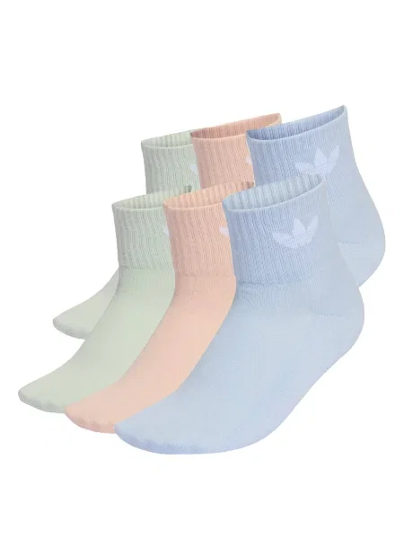 ADIDAS ORIGINALS Șosete Mid Ankle 6 Pairs pastel / verde mentă / roz albastru