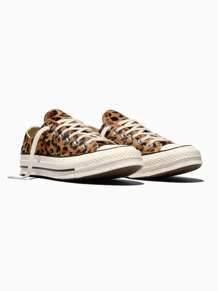 Converse Chuck 70 OX Leopard tenisky béžové