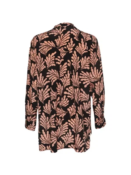 Μεταξωτή μπλούζα Dvf Diane Von Furstenberg με σχέδιο μαύρο