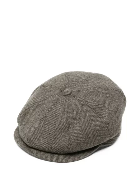 Șapcă Tagliatore cu model herringbone verde