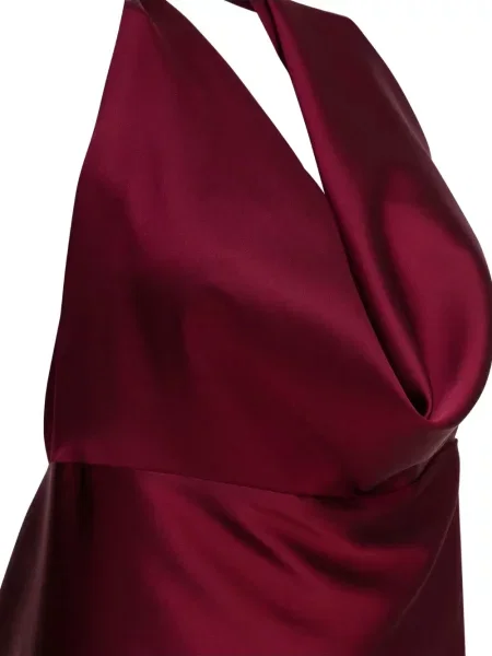 Rochie maxi Semper cu gât halter roșu