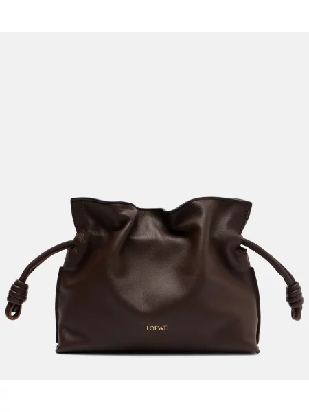 Usnjena pisemska torbica Loewe rjava