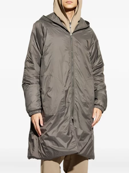 Палто Rick Owens Drkshdw с качулка сиво