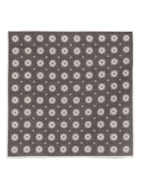 Fular Eleventy cu model floral cu imagine negru