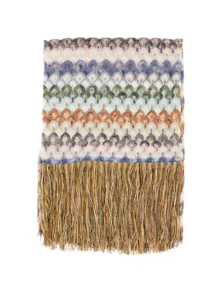 Fular Missoni cu franjuri tricotate