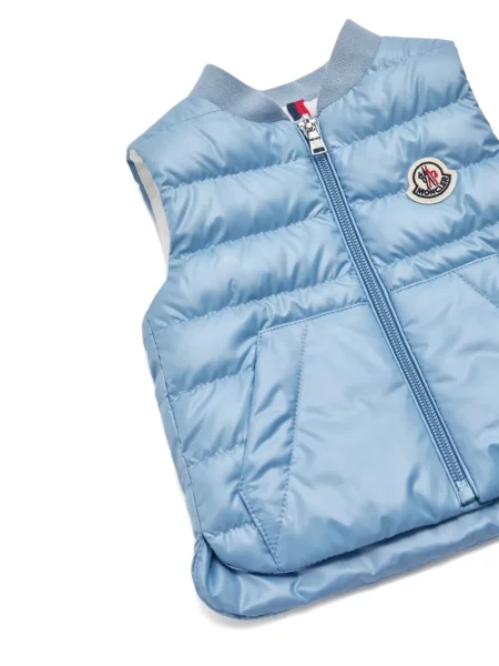 Kamizelka puchowa dziecięca Moncler Enfant niebieska