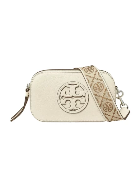 Torebka crossbody Tory Burch skórzana biznesowa beżowa