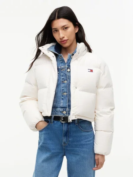 Tommy Jeans Zimná bunda ALASKA' biela