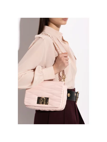 Torebka Furla skórzana różowa