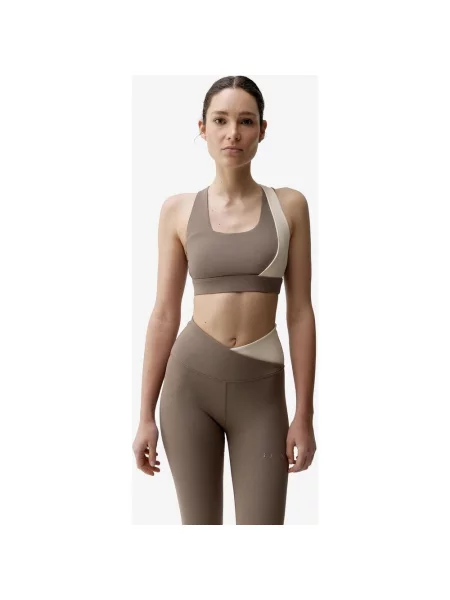 Biustonosz Born Living Yoga Cleo w kolorze brązowo-białym XS brązowy