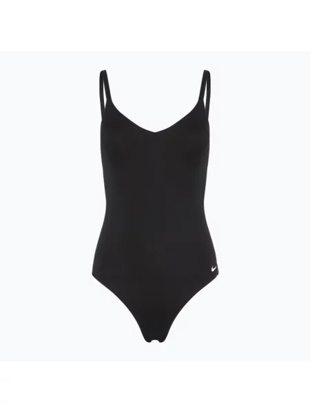Costum de baie Nike cu decolteu în V negru