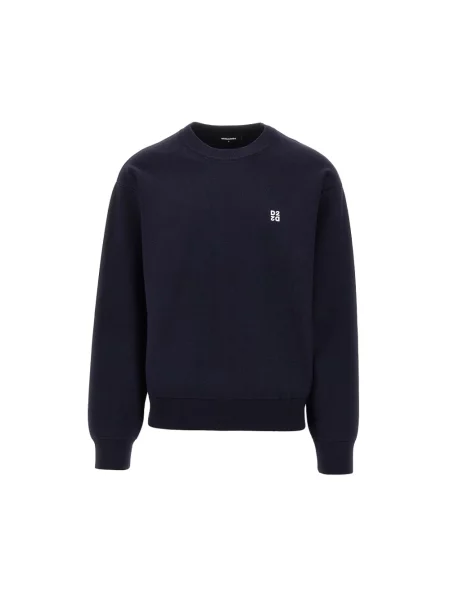 Dzianinowa bluza Dsquared2 niebieska