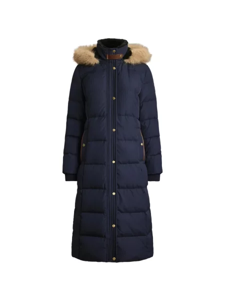 Kabát Lauren Ralph Lauren s kapucí modrý