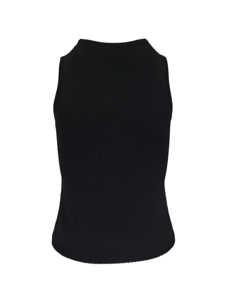 Top Akris cu franjuri negru