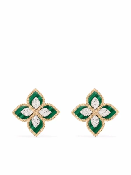 Cercei Roberto Coin cu model floral roz