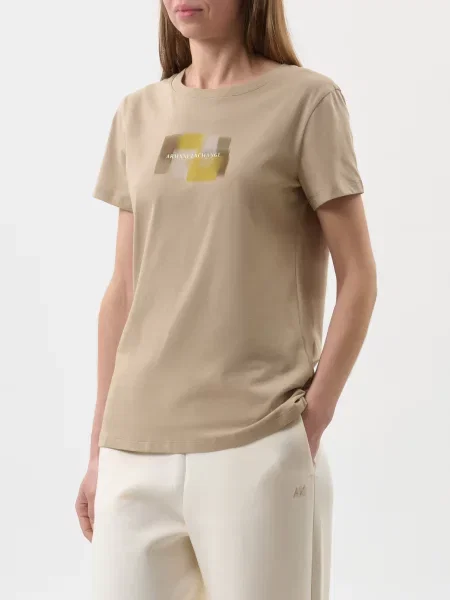 Футболка Armani Exchange бежевая